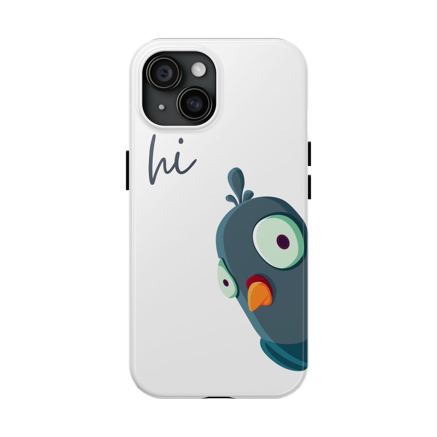 “Cute Aesthetic Peeking Bird Phone Case – Neutral Minimal Design, Say Hi Style, Perfect for College & School Girls”