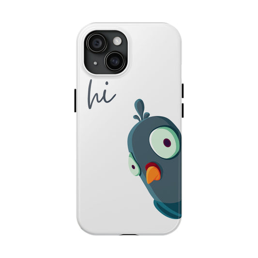 “Cute Aesthetic Peeking Bird Phone Case – Neutral Minimal Design, Say Hi Style, Perfect for College & School Girls”