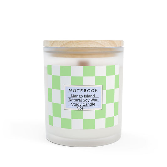 Study Candle- Mango Island Scented Soy Candle/ Focus & Relaxation/ Tropical Desk Candle gift for students