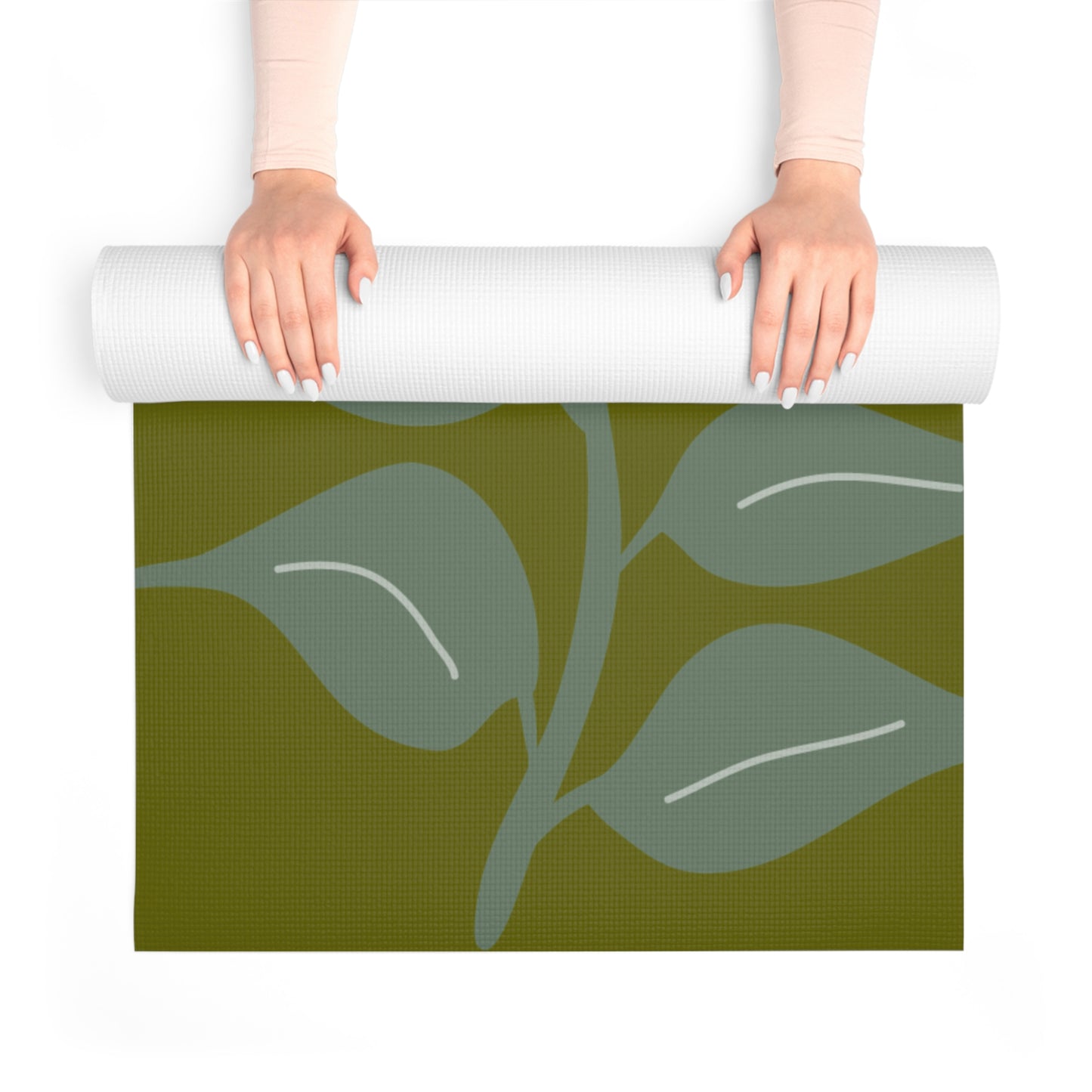 Yoga Mat, Olive Green Foam Mat for Beginner Yogists - Exercise Mat, Workout Accessory, Fitness Gear, Meditation Pad, Pilates Gear