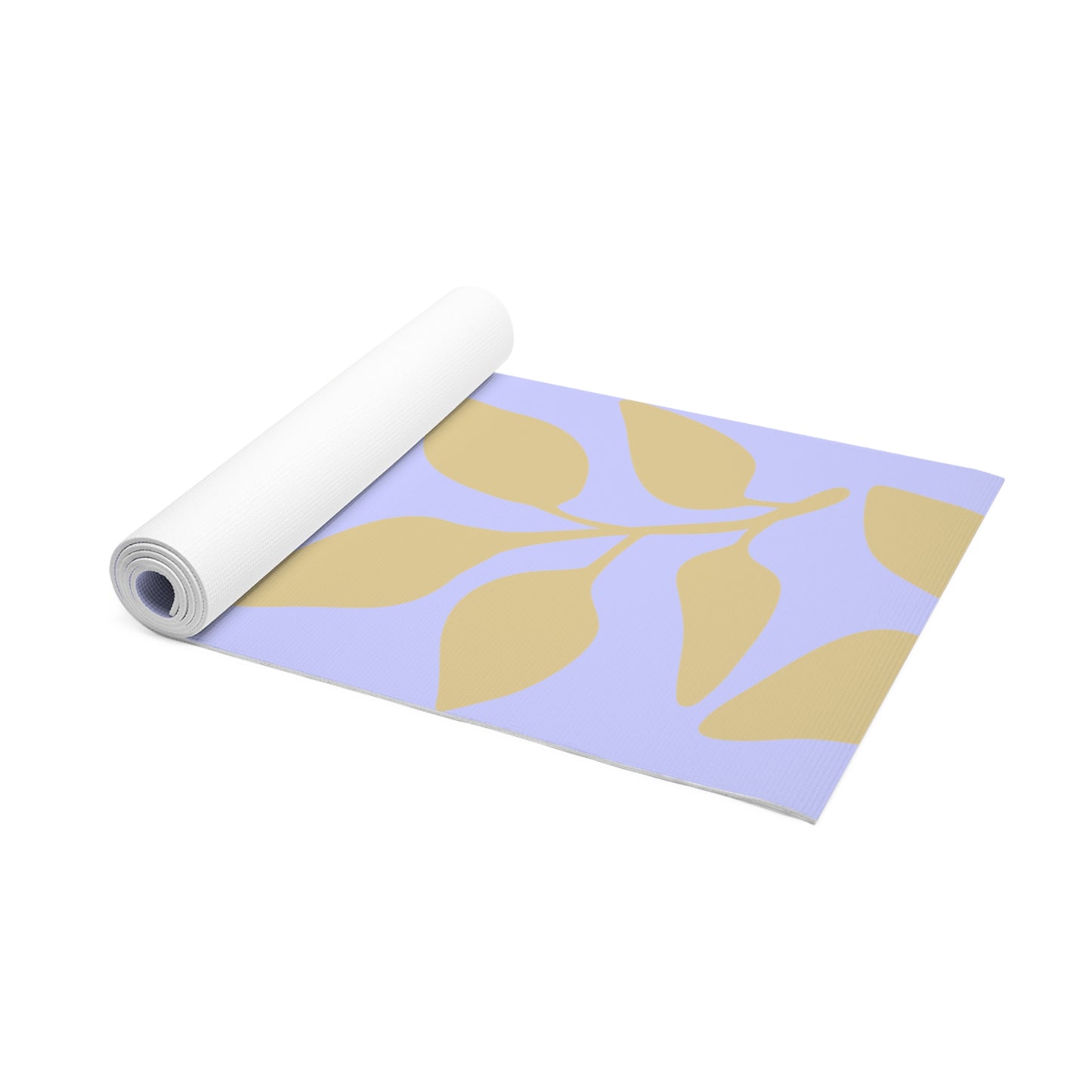 Periwinkle Botanical Foam Yoga Mat - Eco-Friendly Exercise Mat, Non-Slip Yoga Mat, Home Workout Gear for Mindfulness, Fitness Gift