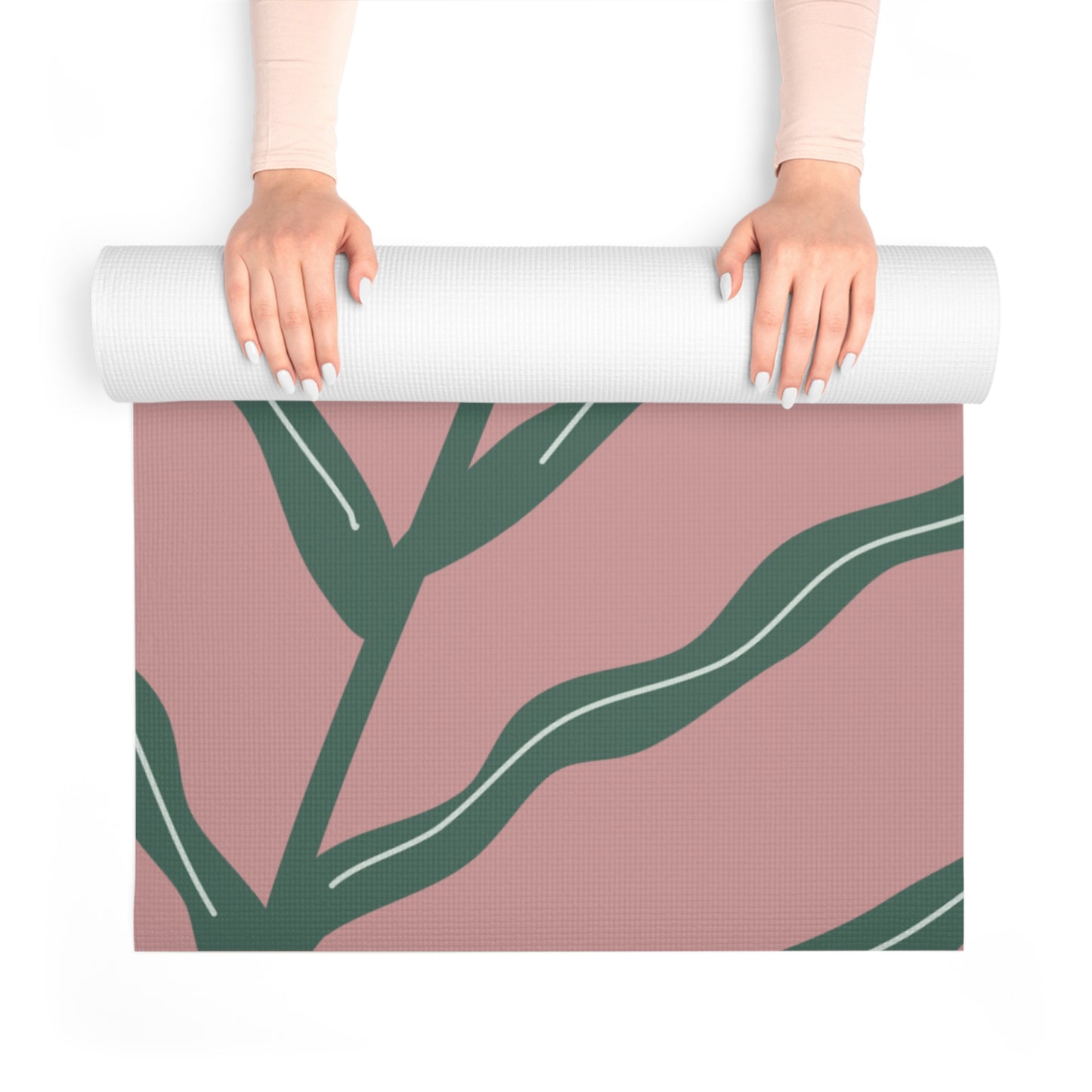 Botanical Foam Yoga Mat - Eco-Friendly Exercise Mat, Non-Slip Yoga Mat, Home Workout Gear for Mindfulness, Fitness Gift