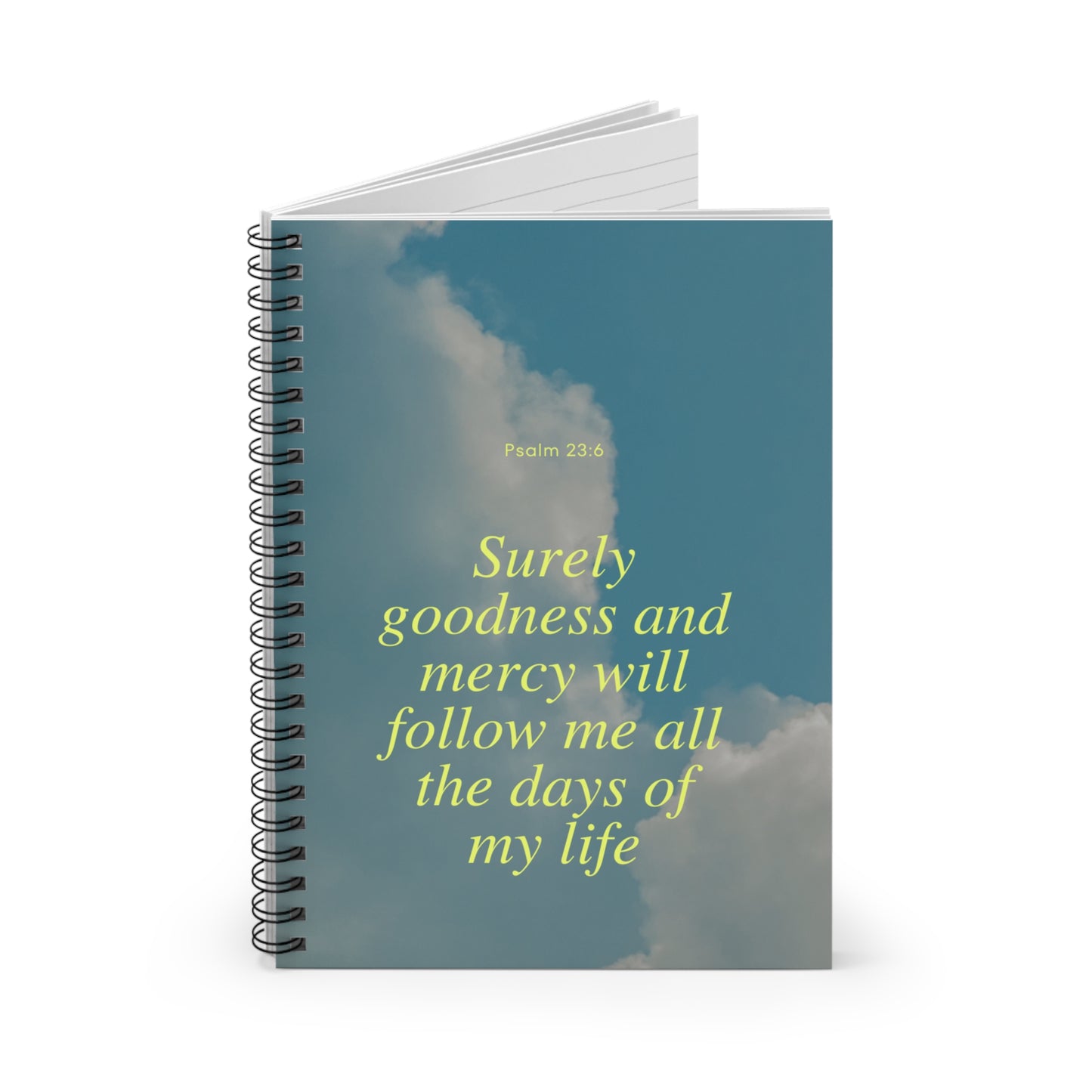 Spiral Notebook - Psalm Quote, College Kid Gift, Ruled Line Journal, School Supplies, Teen Cute Colors, Back to School Stationery