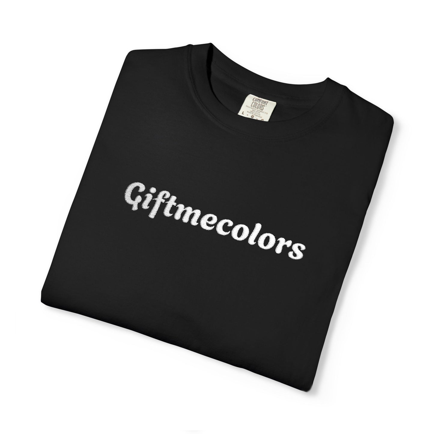 G I F T M E C O L O R S Embroidered Oversized Comfort Tee in Black