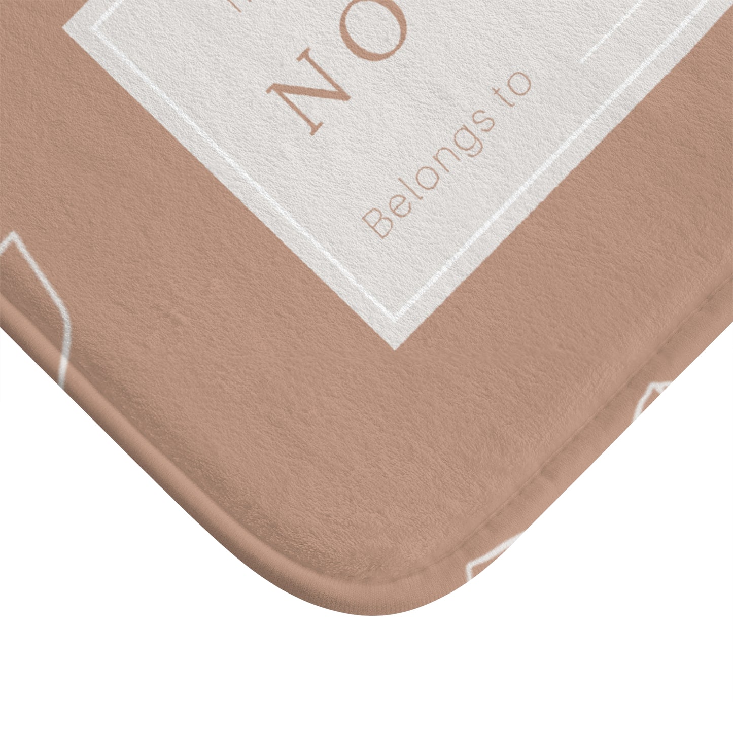 Notebook style bath rug, mauve aesthetic print, teen bathroom has shower curtain sold separately