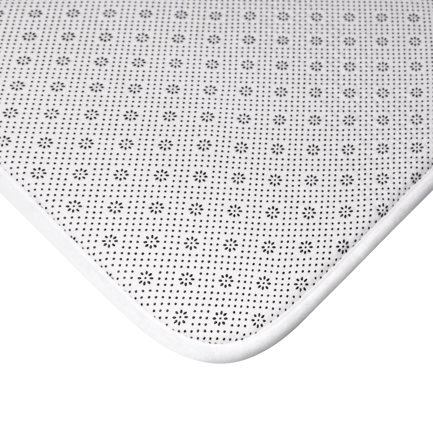 Notebook style bath rug, mauve aesthetic print, teen bathroom has shower curtain sold separately