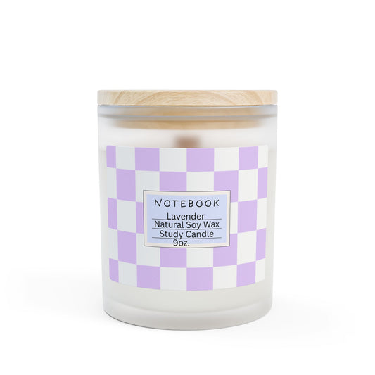 Calming Lavender Candle - Frosted Glass, Aromatherapy Gift, Relaxation Decor, Home Fragrance, Spa Essentials