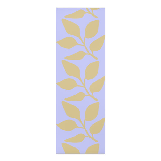 Periwinkle Botanical Foam Yoga Mat - Eco-Friendly Exercise Mat, Non-Slip Yoga Mat, Home Workout Gear for Mindfulness, Fitness Gift