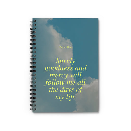 Spiral Notebook - Psalm Quote, College Kid Gift, Ruled Line Journal, School Supplies, Teen Cute Colors, Back to School Stationery
