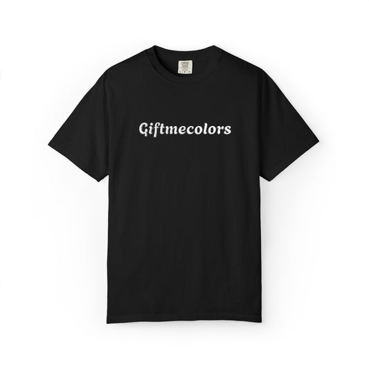 G I F T M E C O L O R S Embroidered Oversized Comfort Tee in Black